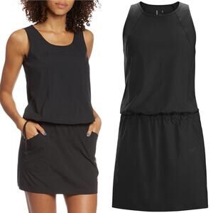 Arc'Teryx Contenta Mini Dress Athletic Cinched Waist Sleeveless Black Womens XL